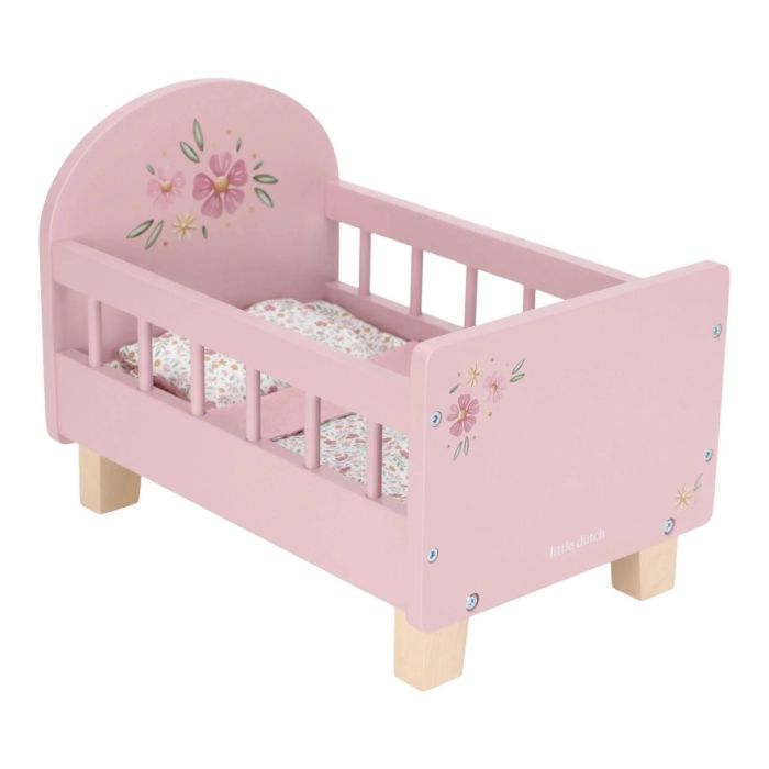 Little Dutch houten poppenbed roze