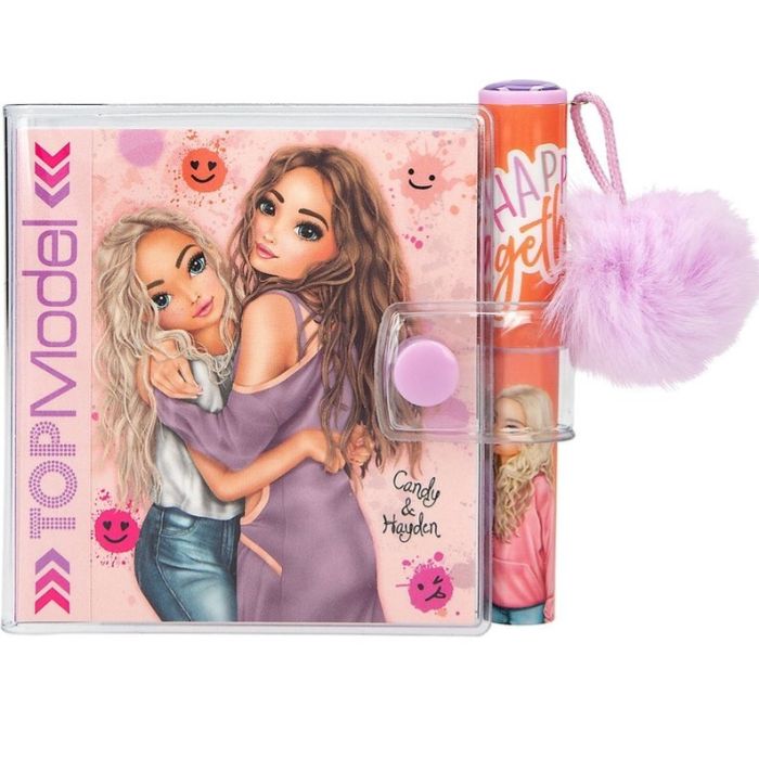 TOPModel notitieboekje met pen Pompon TOPModel notitieboekje met pen Pompon