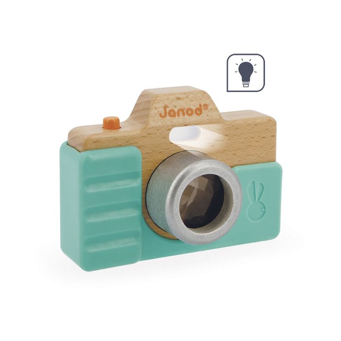 €16.39 Janod houten camera fototoestel hout met flitser en geluid €16.39 Janod houten camera fototoestel hout met flitser en geluid