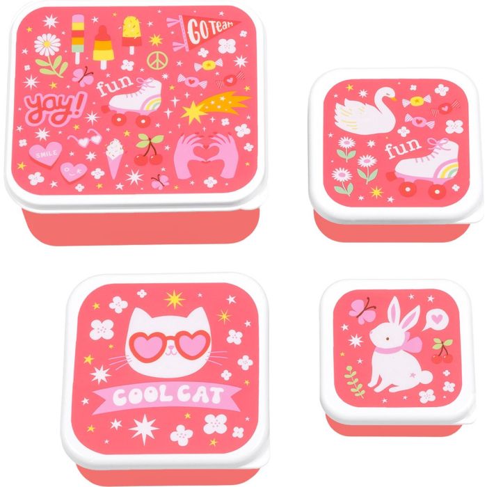 A Little Lovely Company Lunch & snackbox set Fun A Little Lovely Company Lunch & snackbox set Fun