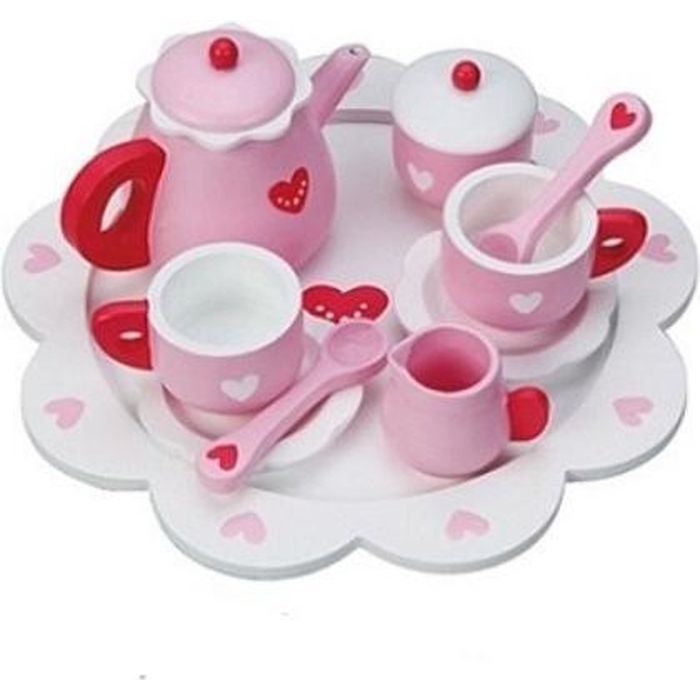 €19.99 Houten servies met hartjes