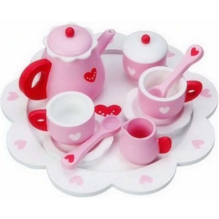 €19.99 Houten servies met hartjes