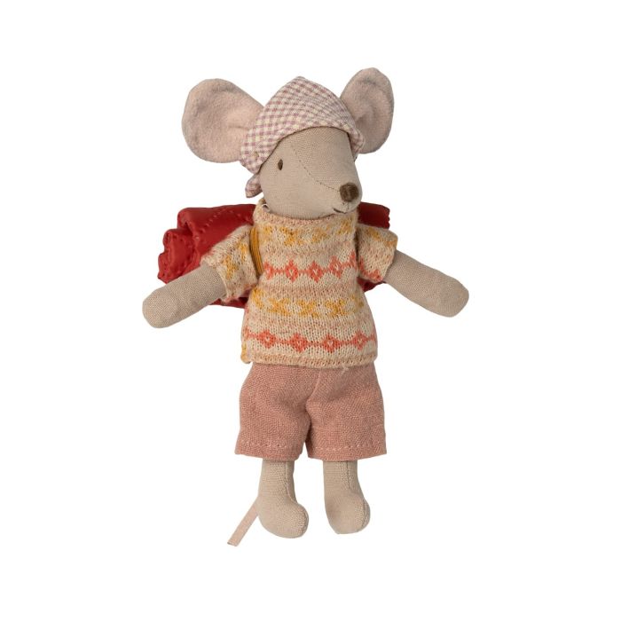 Maileg Backpacker Grote Zus 13cm (Hiker Mouse Big Sister) Maileg Backpacker Grote Zus 13cm (Hiker Mouse Big Sister)