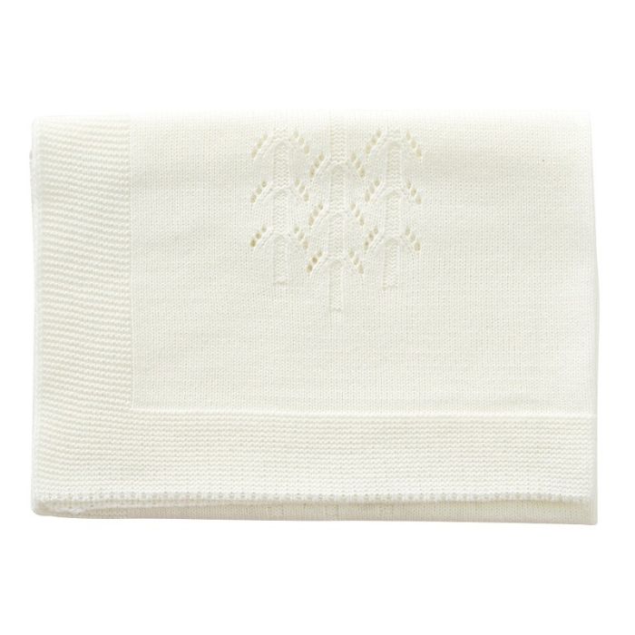 €14.99 Byastrup gebreide poppendeken creme 60cm