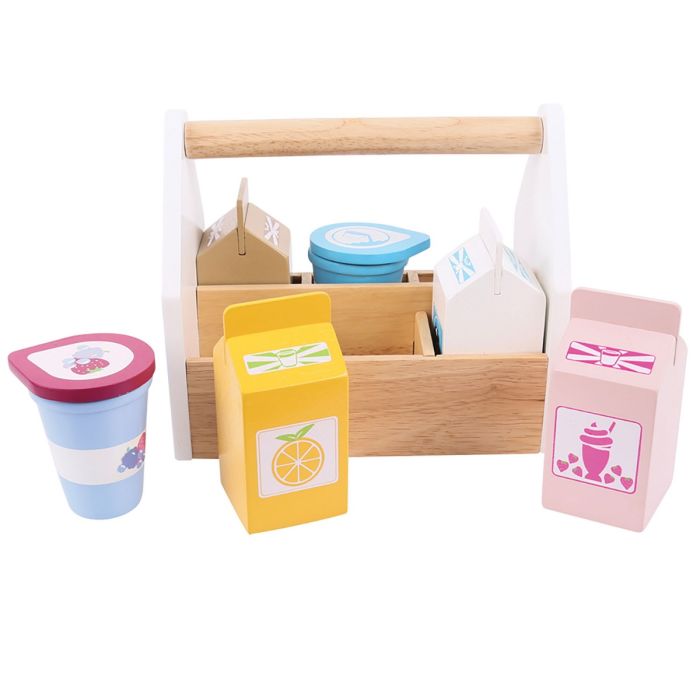 €25,95 Bigjigs houten zuivel in krat (Dairy Delivery)