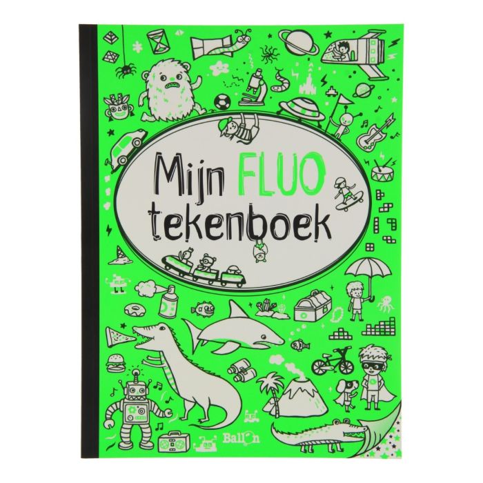 €5,99 Ballon Fluo kleurboek jongens tekenboek 