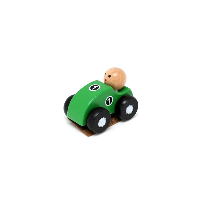 €4,99 Jouéco houten raceauto groen race wagen, race auto, wagen,