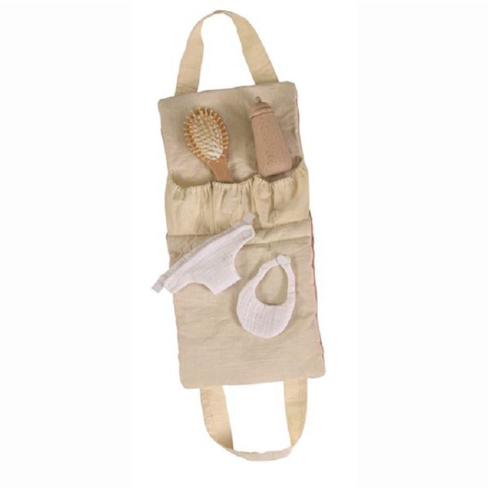 €29,89 Egmont Toys poppen verzorgingstas houten borstel fles slabbetje luier €29,89 Egmont Toys poppen verzorgingstas houten borstel fles slabbetje luier