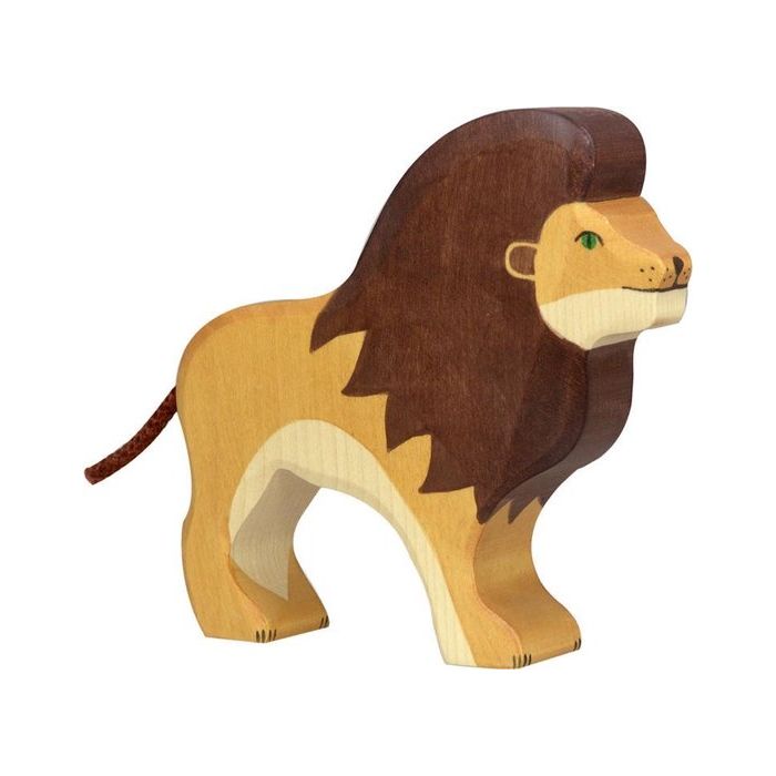 Holztiger houten leeuw 15cm lion hout Holztiger houten leeuw 15cm lion hout