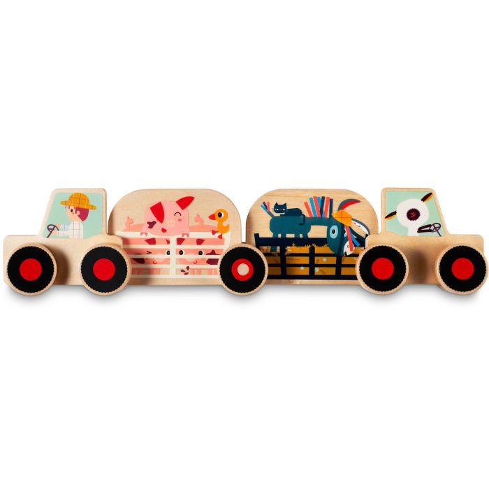 €24,89 Lilliputiens houten bouwset Tractor constructie €24,89 Lilliputiens houten bouwset Tractor constructie
