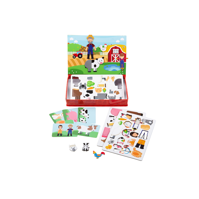 Bigjigs magneten speel set Boerderij mag play meadow farm magneten magneet