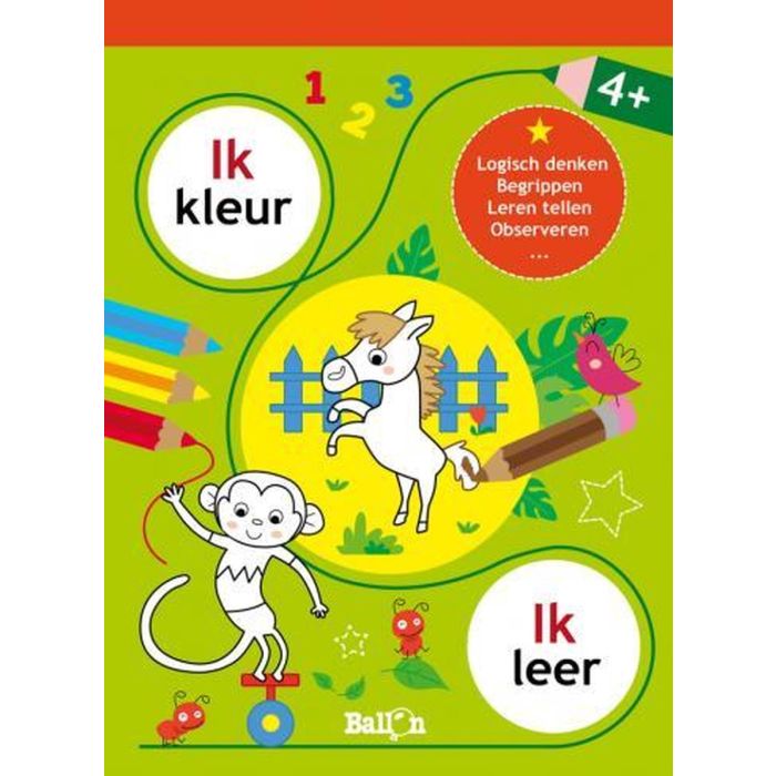 €5,20 Ballon Ik Kleur, Ik Leer boek Groen 4+ spelletjesboek doeboek leerboek €5,20 Ballon Ik Kleur, Ik Leer boek Groen 4+ spelletjesboek doeboek leerboek
