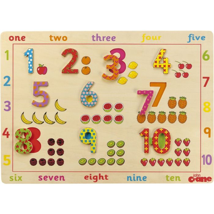 €4,99 Houten puzzel cijfers 10 stukjes