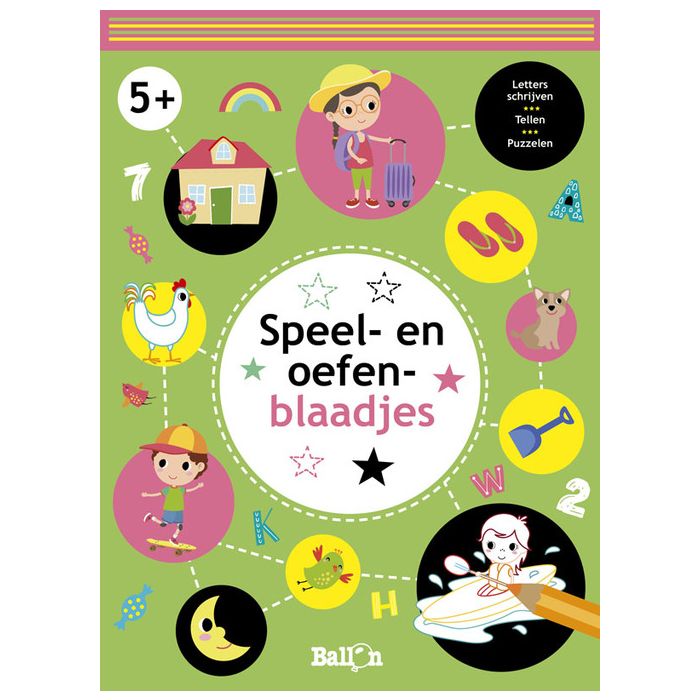 €5,99 Ballon Speel en Oefenblaadjes boek Groen 5+ doeboek oefenboek