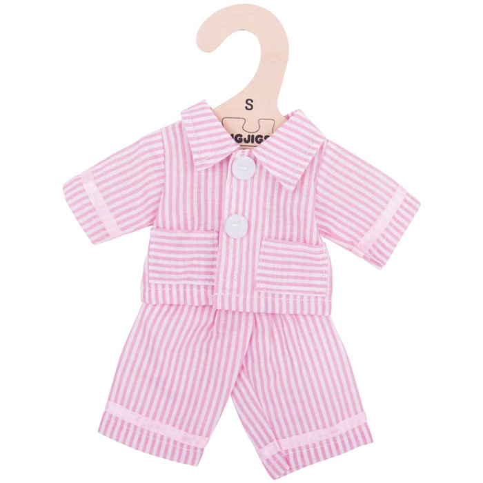 Bigjigs roze pyjama (S) voor stoffen pop poppenkleren poppenkleding Bigjigs roze pyjama (S) voor stoffen pop poppenkleren poppenkleding
