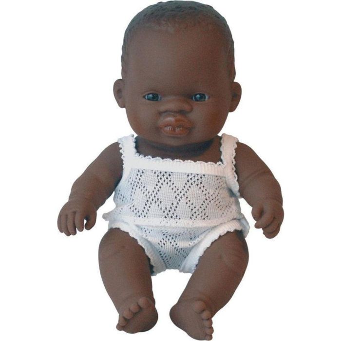 €19,99 Miniland pop Afrikaans donker jongetje babypop jongen donkere jongenspop 21 cm