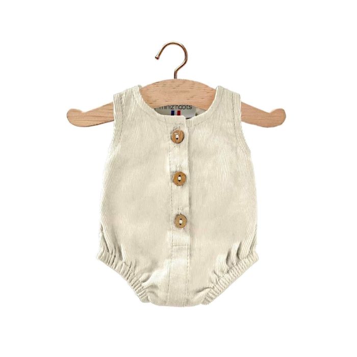 €21,89 Minikane romper geribbeld Sasha Ecru voor gordi pop 34cm