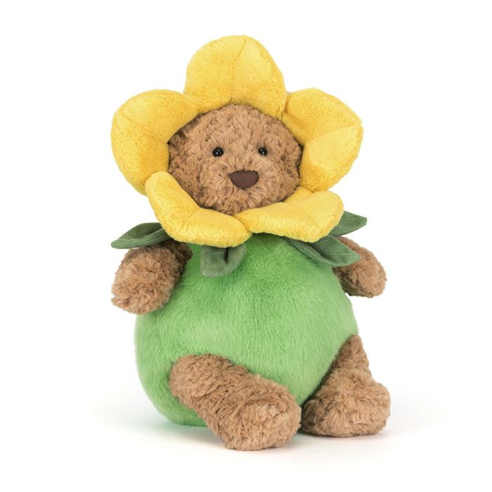 Jellycat knuffelbeer Narcis 26cm(Bartholomew Bear Daffodil Outfit)