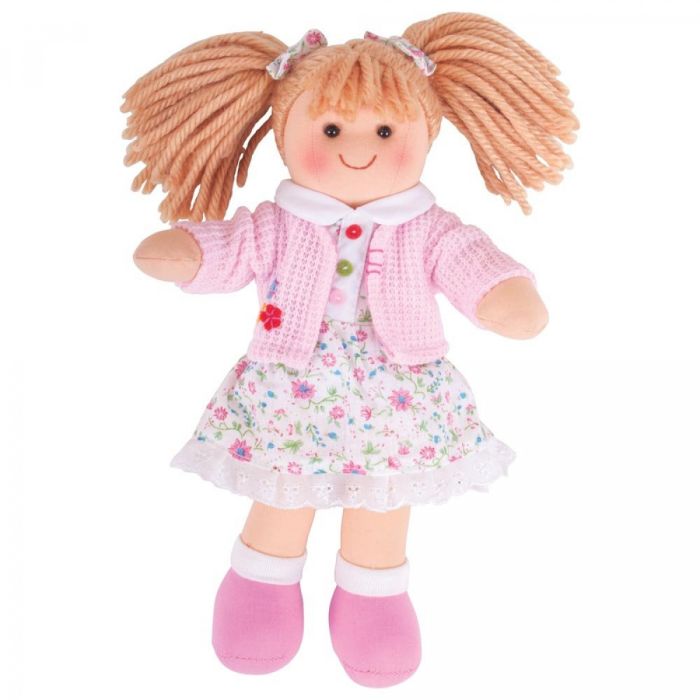 €12.99 Bigjigs stoffen pop stof Poppy lappen popje 28 cm Doll