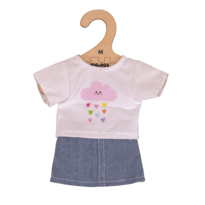 €7,99 Bigjigs poppenkleding shirt met rok (M) poppenkleren voor stoffen pop €7,99 Bigjigs poppenkleding shirt met rok (M) poppenkleren voor stoffen pop