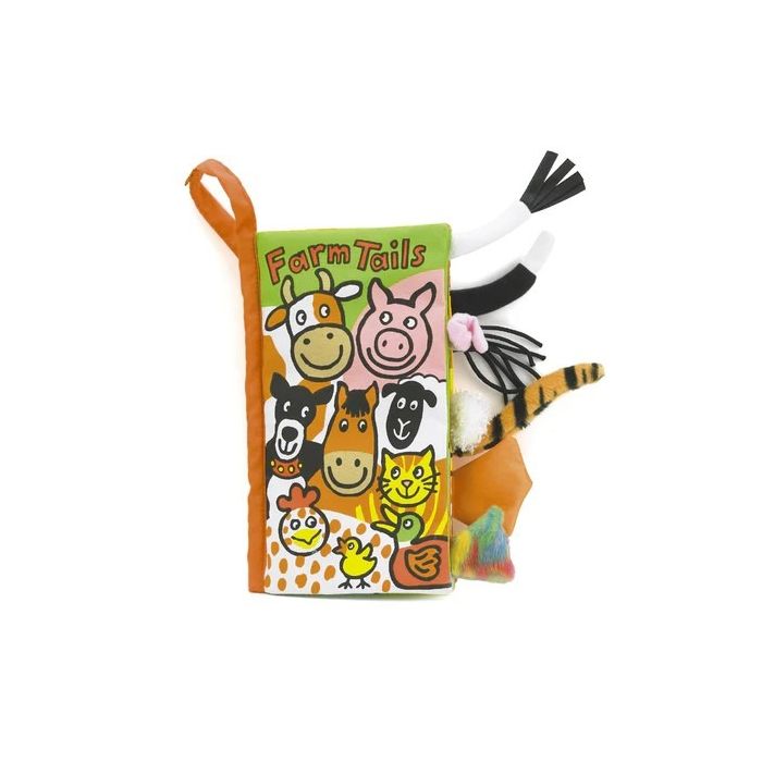 Jellycat staarten voel boek staartenvoelboek boerderij (Tails Farm Book) voelboek