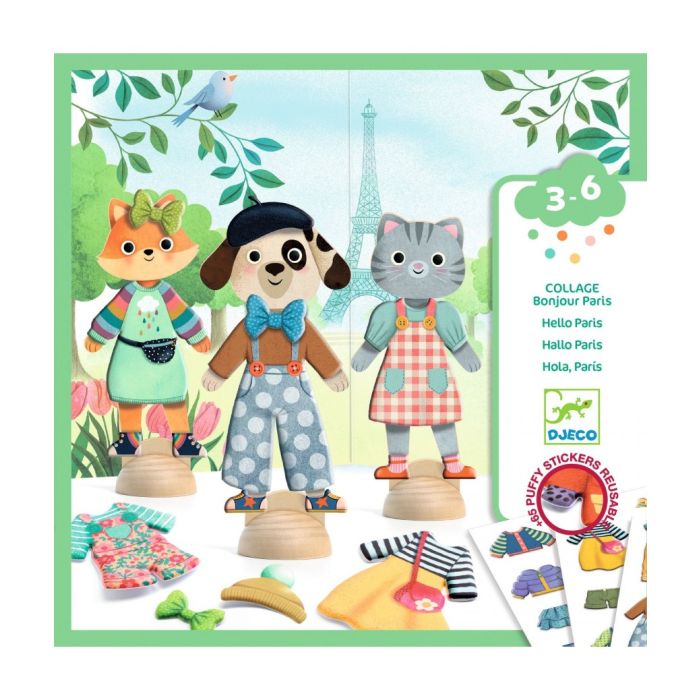 Djeco Herbruikbare Stickers Bonjour Paris Djeco Herbruikbare Stickers Bonjour Paris