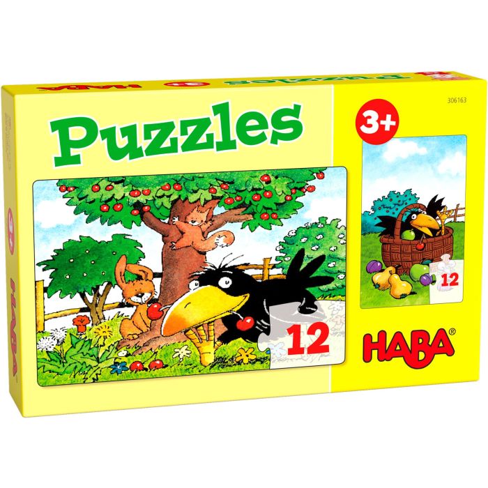 Haba 2-in-1 puzzel Boomgaard 2x12 stukjes Haba 2-in-1 puzzel Boomgaard 2x12 stukjes