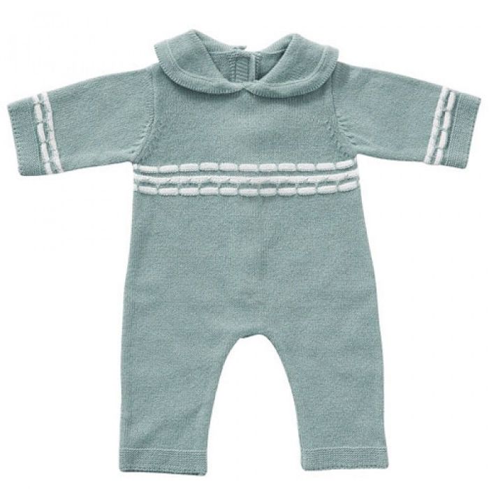 By Astrup gebreid blauw babypakje 35 cm By Astrup gebreid blauw babypakje 35 cm