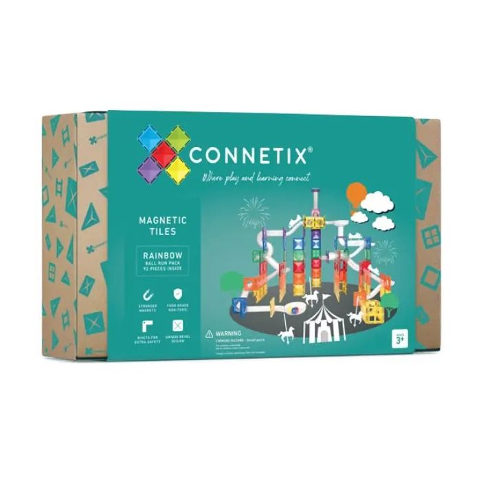 Connetix Ball Run 92 delig Knikkerbaan Magnetisch speelgoed