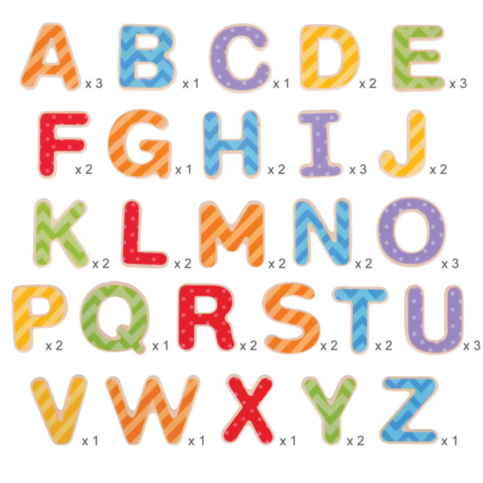  Bigjigs houten magneet hoofdletters hout letter magneet hoofdletter