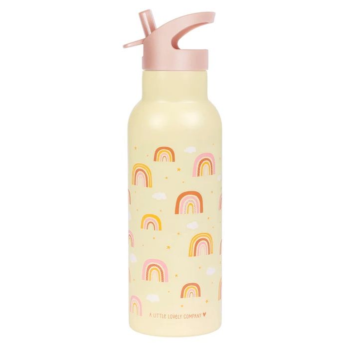 A Little Lovely Company 500ml RVS Drinkfles Regenbogen XL A Little Lovely Company 500ml RVS Drinkfles Regenbogen XL