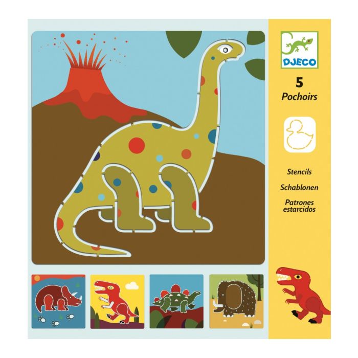 Djeco tekensjablonen dinosaurus