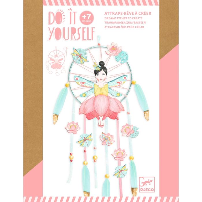Djeco DIY Dromenvanger Lotus Fee maken Djeco DIY Dromenvanger Lotus Fee maken