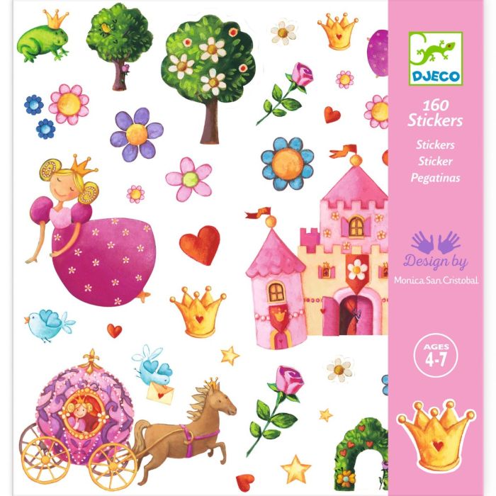 Djeco stickers Prinses 160 stuks Djeco stickers Prinses 160 stuks