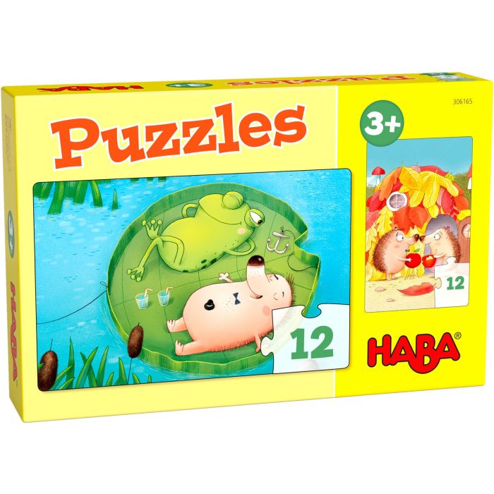 Haba 2-in-1 puzzel Meneer Egel 2x12 stukjes