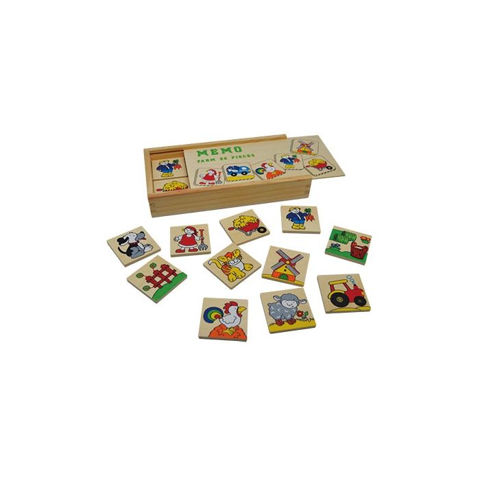 €7,49 Houten memory memorie boerderij 32 delig hout €7,49 Houten memory memorie boerderij 32 delig hout