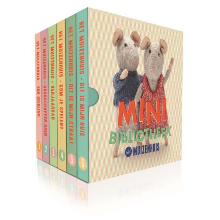 €14.99 Het Muizenhuis Mini Bibliotheek 6 kartonnen boekjes 2+ €14.99 Het Muizenhuis Mini Bibliotheek 6 kartonnen boekjes 2+