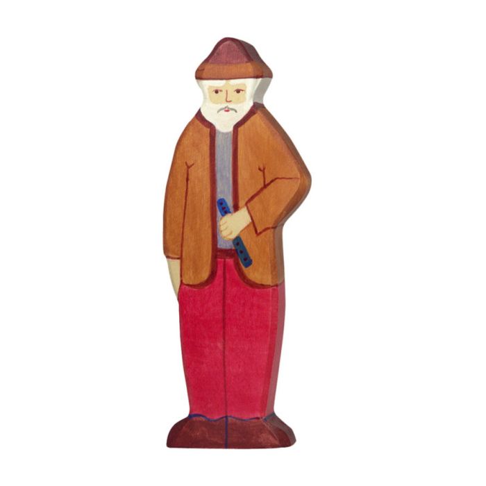  Holztiger houten grootvader / opa 15cm hout