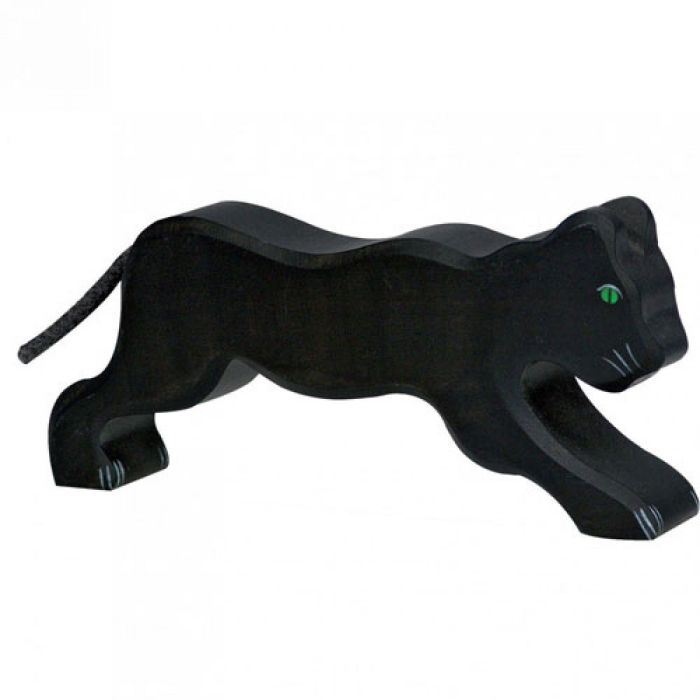 Holztiger houten panter 16cm hout panther Holztiger houten panter 16cm hout panther