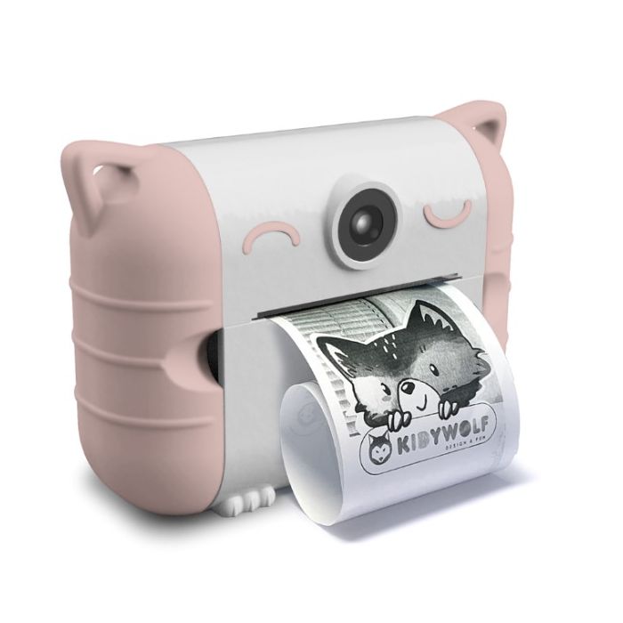 Kidywolf-KIDYPRINT Instant Fototoestel met thermische printer roze Kidywolf-KIDYPRINT Instant Fototoestel met thermische printer roze