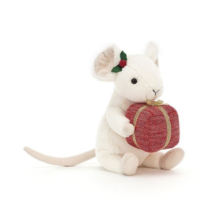 Jellycat Knuffel Kerst Muis 18cm (Merry Mouse Present) Jellycat Knuffel Kerst Muis 18cm (Merry Mouse Present)
