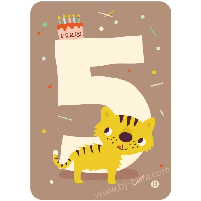 €2.49 Bora kaart met envelop 5 jaar Tijger verjaardagskaart wenskaart ansichtkaart postkaart €2.49 Bora kaart met envelop 5 jaar Tijger verjaardagskaart wenskaart ansichtkaart postkaart