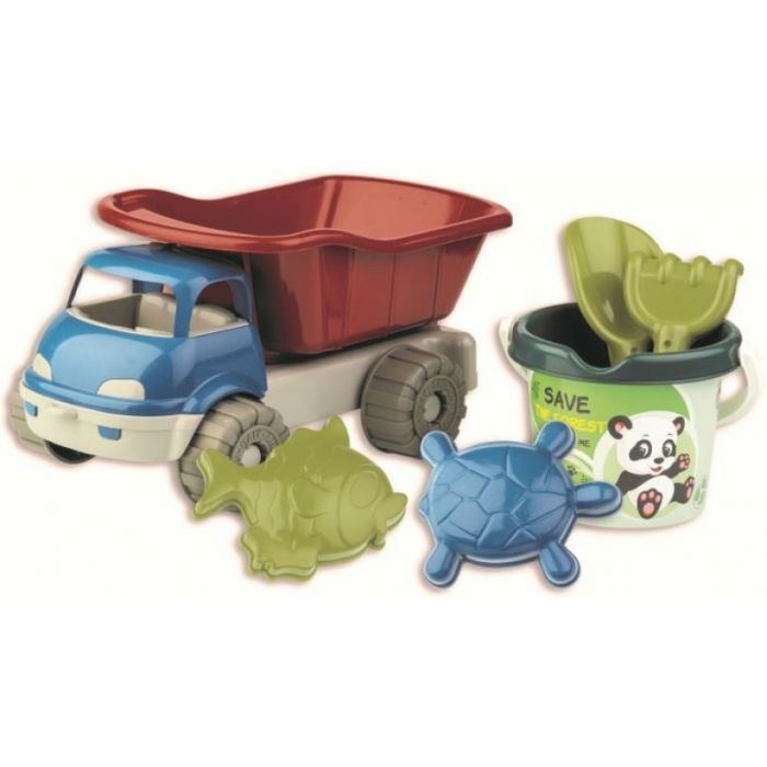 €11,99 Kiepauto met emmerset (gerecycled kunststof)