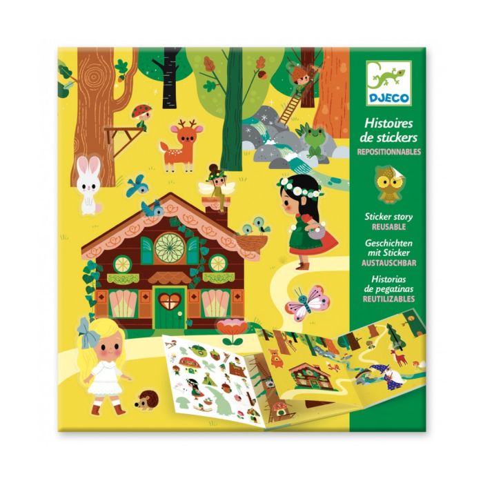 Djeco herbruikbare stickerboek toverbos Djeco herbruikbare stickerboek toverbos