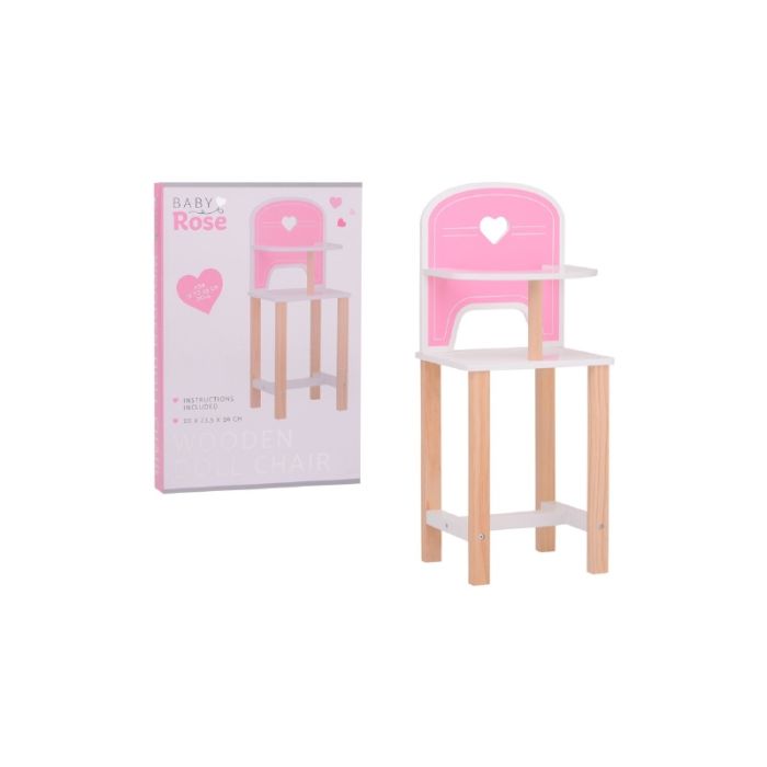 Houten poppenstoel hartje Houten poppenstoel hartje