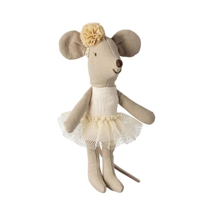 Maileg Muis Ballerina off-white kleine zus 10cm (Ballerina Mouse Little sister) Maileg Muis Ballerina off-white kleine zus 10cm (Ballerina Mouse Little sister)