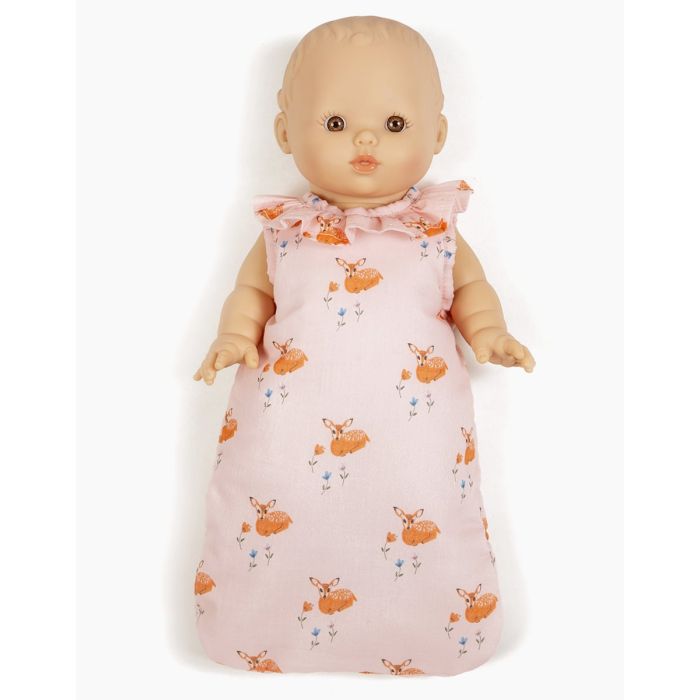 Minikane roze slaapzak met hertenprint. Unieke slaapzak met mouwtje gemaakt van een exclusieve Minikane®-stof. Speciaal voor de Gordi pop 34cm van Paola Reina / Minikane. (Excl pop!) Minikane roze slaapzak met hertenprint. Unieke slaapzak met mouwtje gemaakt van een exclusieve Minikane®-stof. Speciaal voor de Gordi pop 34cm van Paola Reina / Minikane. (Excl pop!)