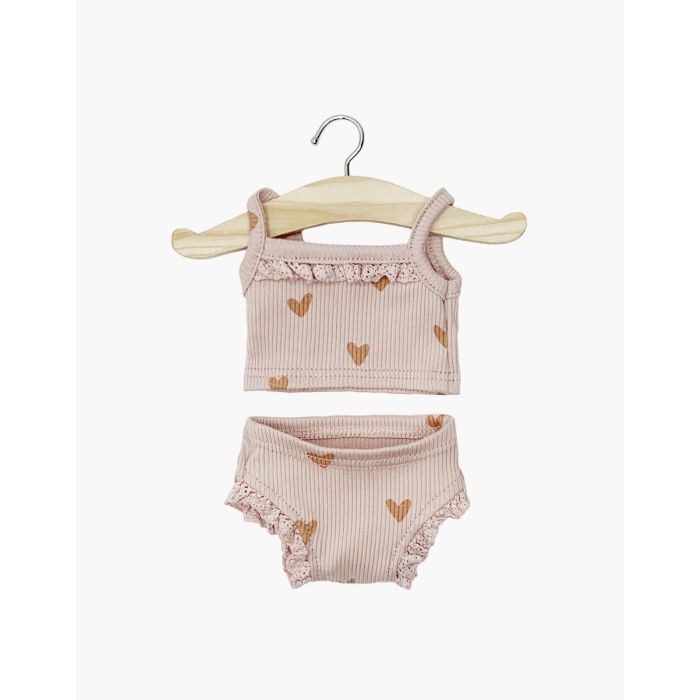 Minikane ondergoed roze met hartjes voor 34cm pop Minikane ondergoed roze met hartjes voor 34cm pop