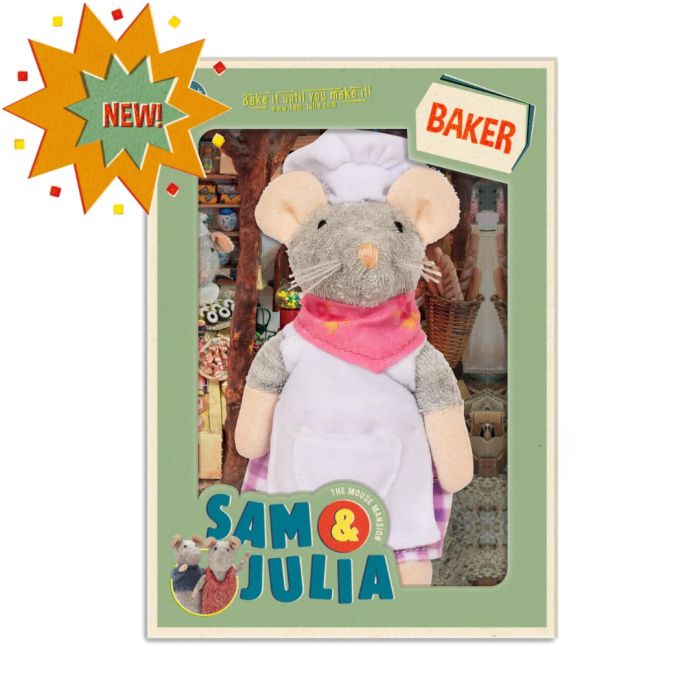 Het Muizenhuis Knuffelmuis de Bakker 12cm Het Muizenhuis Knuffelmuis de Bakker 12cm