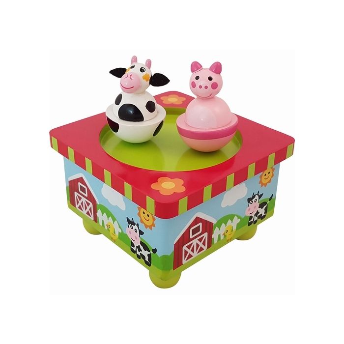 €16.49 Muziekdoos dansende boerderijdieren muziekdoosje koe varken boerderij kraamcadeau €16.49 Muziekdoos dansende boerderijdieren muziekdoosje koe varken boerderij kraamcadeau